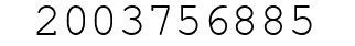 Number 2003756885.