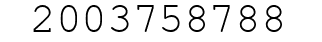 Number 2003758788.