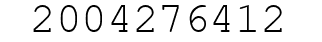 Number 2004276412.