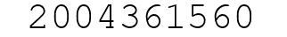 Number 2004361560.