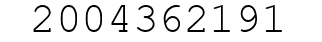 Number 2004362191.