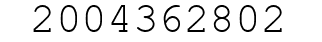 Number 2004362802.