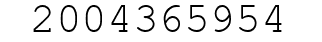 Number 2004365954.