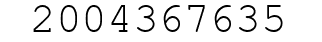 Number 2004367635.