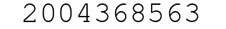 Number 2004368563.