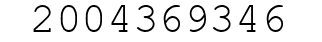 Number 2004369346.