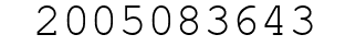 Number 2005083643.