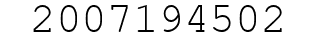 Number 2007194502.