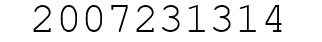 Number 2007231314.