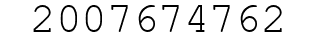 Number 2007674762.