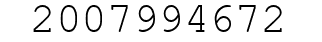 Number 2007994672.