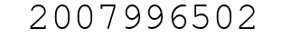 Number 2007996502.