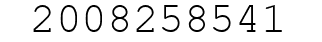 Number 2008258541.
