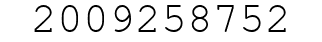 Number 2009258752.