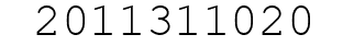 Number 2011311020.