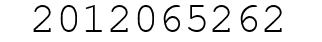 Number 2012065262.