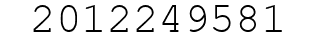 Number 2012249581.