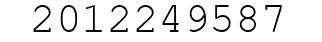 Number 2012249587.