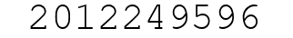 Number 2012249596.