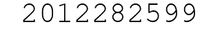 Number 2012282599.