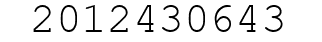 Number 2012430643.