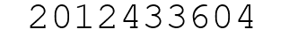 Number 2012433604.