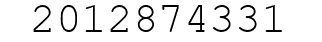 Number 2012874331.