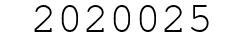 Number 2020025.