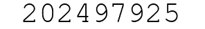 Number 202497925.