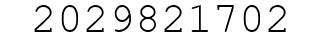 Number 2029821702.