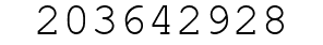 Number 203642928.