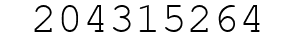 Number 204315264.