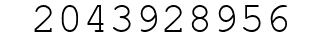 Number 2043928956.