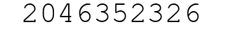 Number 2046352326.
