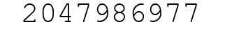 Number 2047986977.