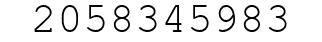 Number 2058345983.