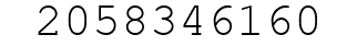 Number 2058346160.