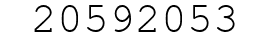 Number 20592053.