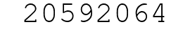 Number 20592064.