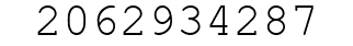 Number 2062934287.