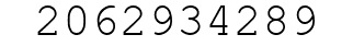 Number 2062934289.