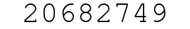 Number 20682749.