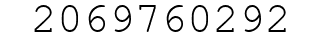 Number 2069760292.
