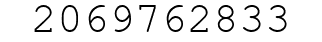 Number 2069762833.