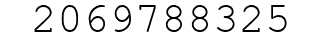 Number 2069788325.
