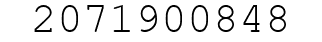 Number 2071900848.