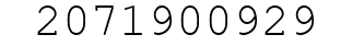 Number 2071900929.