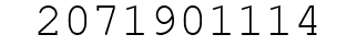 Number 2071901114.