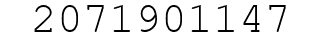 Number 2071901147.