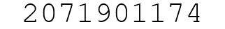 Number 2071901174.